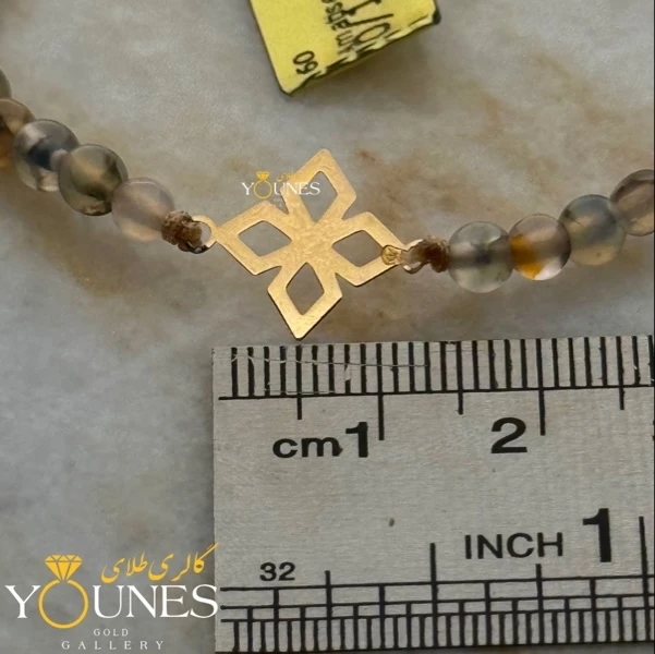 دستبند مینیمال چهارپر طلا لیزری